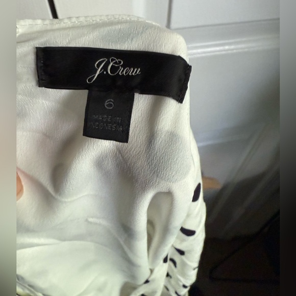 J.Crew Polka Dot Wrap Dress with Ruffle Sz 6 Flutter sleeve Preppy Feminine - Picture 7 of 9